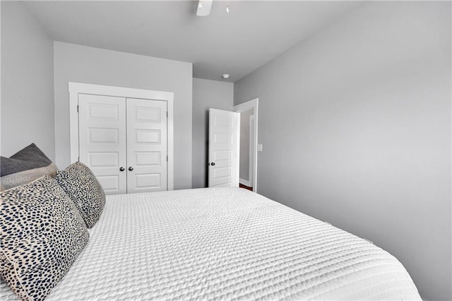 5166 Whaitley Ln, Greensboro, NC 27407 - bedroom featuring a closet and a ceiling fan