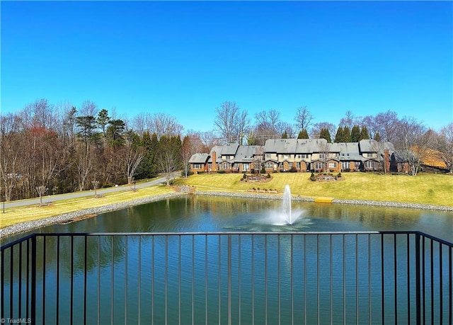 view of water feature