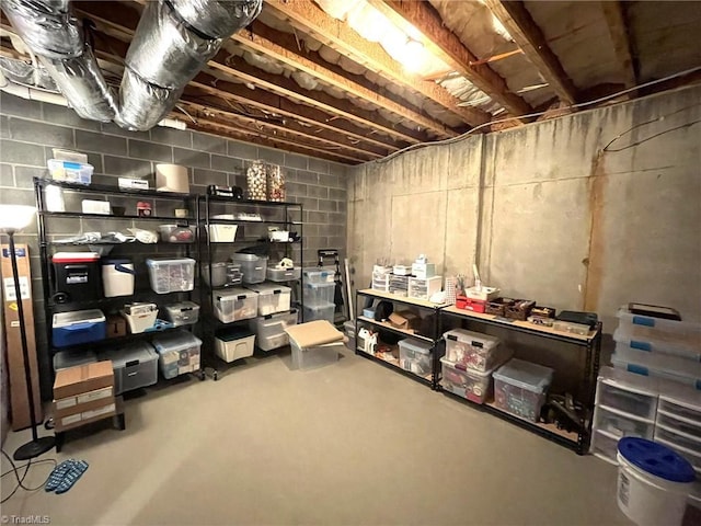 view of storage room