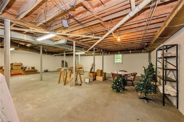 view of basement