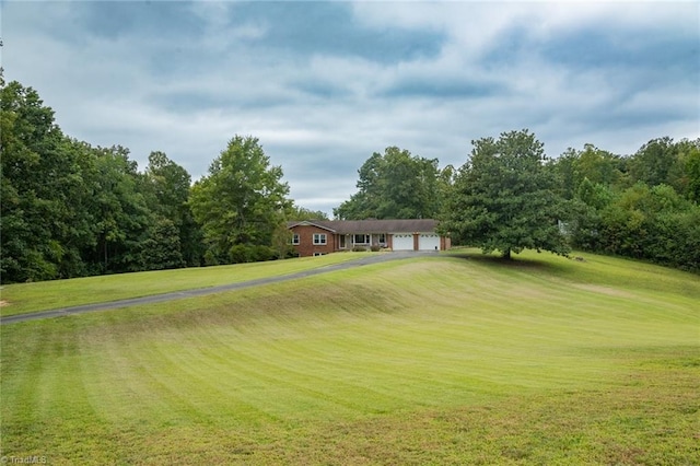 view of community featuring a yard