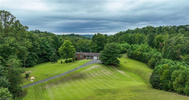 aerial view featuring a rural view