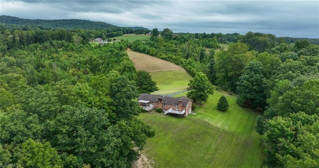 bird's eye view with a rural view