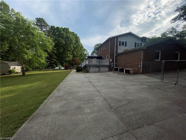 157 Peace Haven Rd N, Winston-Salem, NC 27104 - view of side of home featuring a wooden deck