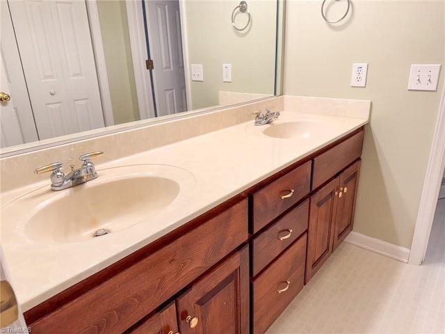 bathroom featuring vanity