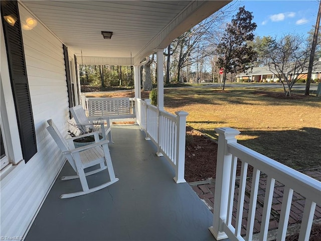 view of patio / terrace featuring covered porch