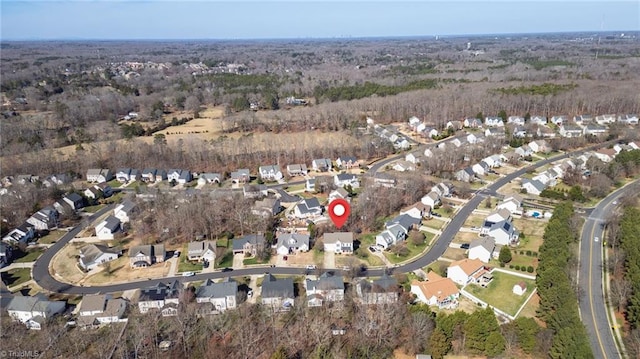 bird's eye view featuring a residential view