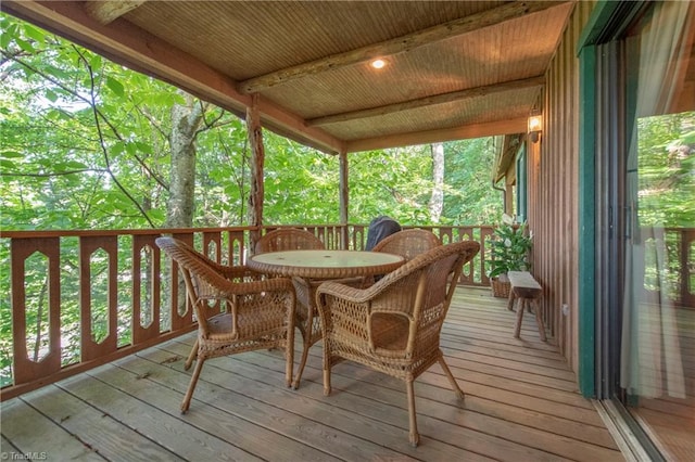 view of wooden terrace