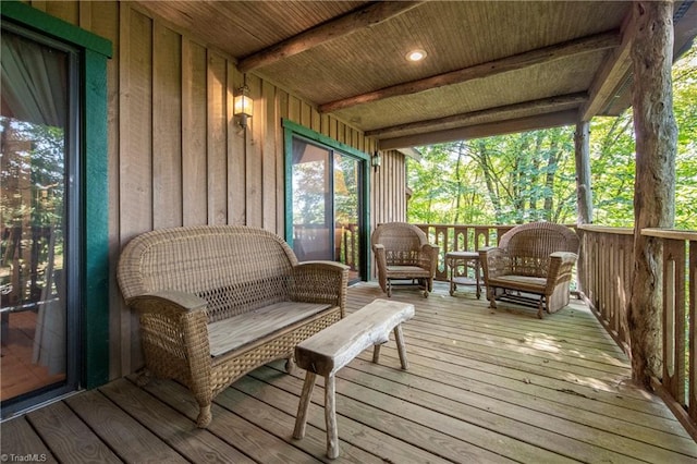 view of wooden deck