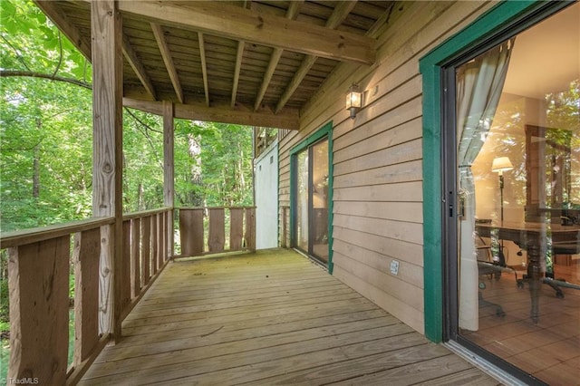 view of wooden deck