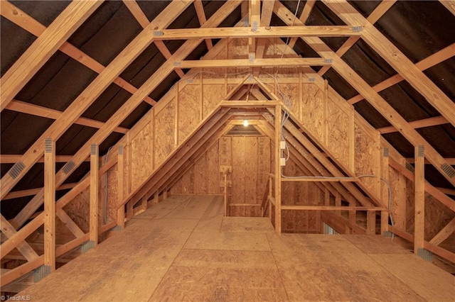 view of attic