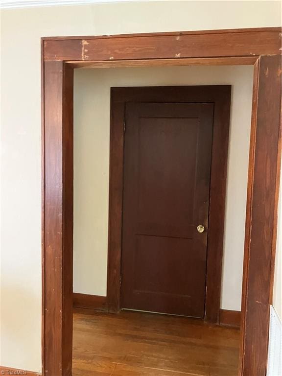 2096 Fancy Gap Rd, Mount Airy, NC 27030 - hallway with wood finished floors and baseboards