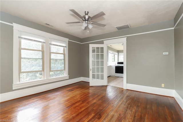 1025 W End Blvd, Winston-Salem, NC 27101 - unfurnished room featuring baseboards, visible vents, and hardwood / wood-style floors