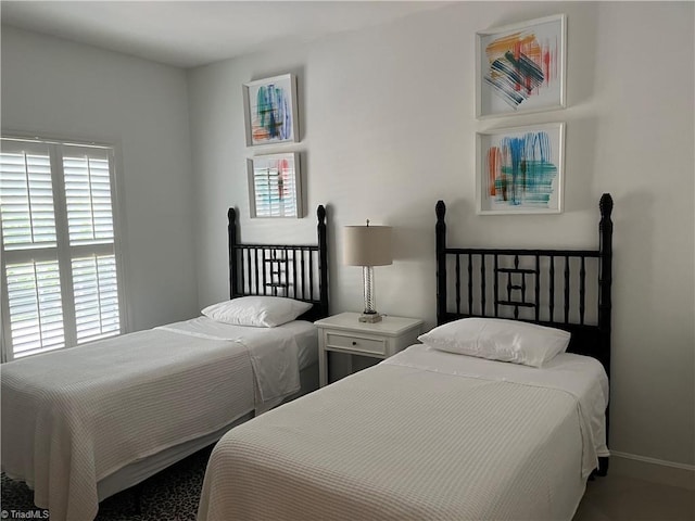 bedroom with carpet