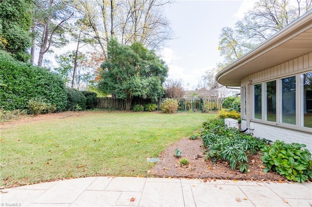 view of yard featuring a patio area