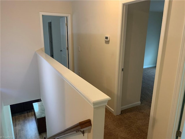 2015 Ram Rd, Greensboro, NC 27405 - corridor featuring carpet and an upstairs landing