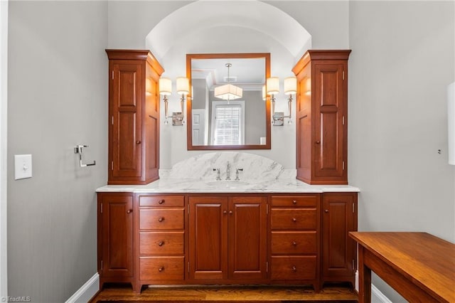 bathroom with vanity