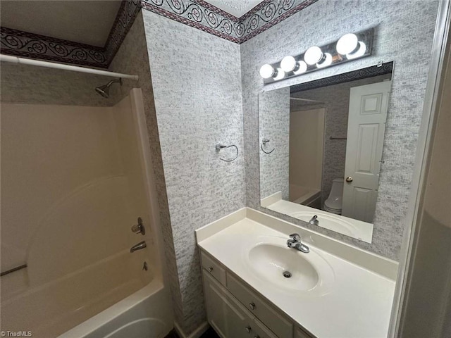 267 S Boyles St, Pilot Mountain, NC 27041 - full bath with shower / bathtub combination, toilet, and vanity