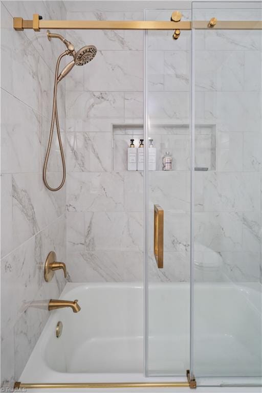 216 E Devon Dr, Mount Airy, NC 27030 - bathroom with bath / shower combo with glass door