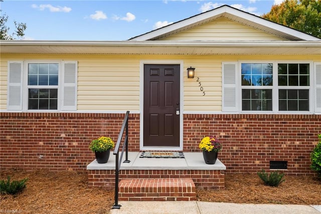 view of doorway to property