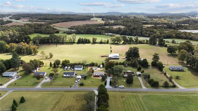 drone / aerial view featuring a rural view