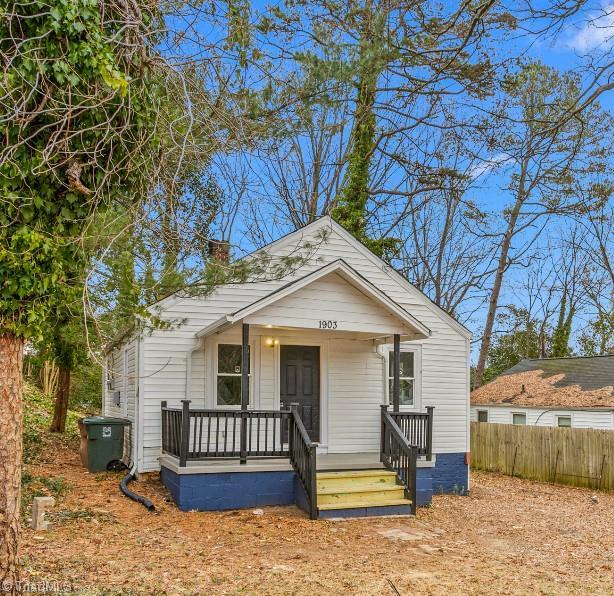 bungalow with covered porch