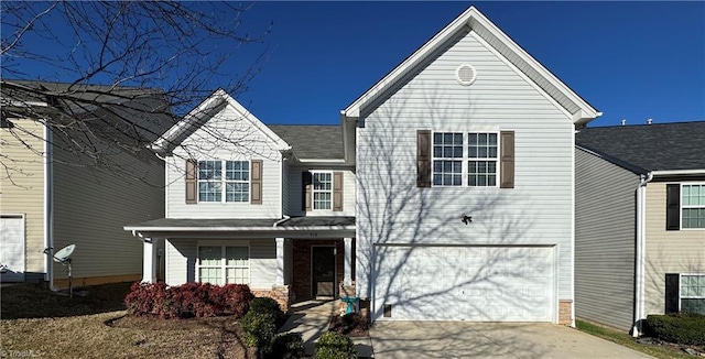 front facade featuring a garage