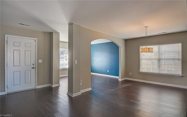 foyer featuring dark hardwood / wood-style flooring