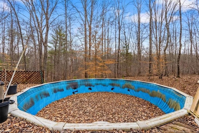 view of pool featuring an empty pool