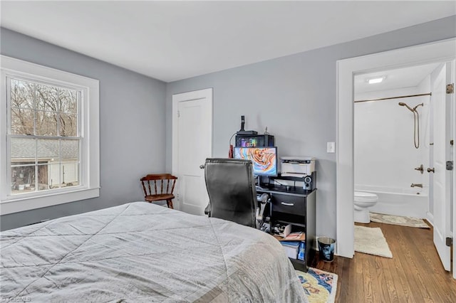 bedroom featuring hardwood / wood-style floors