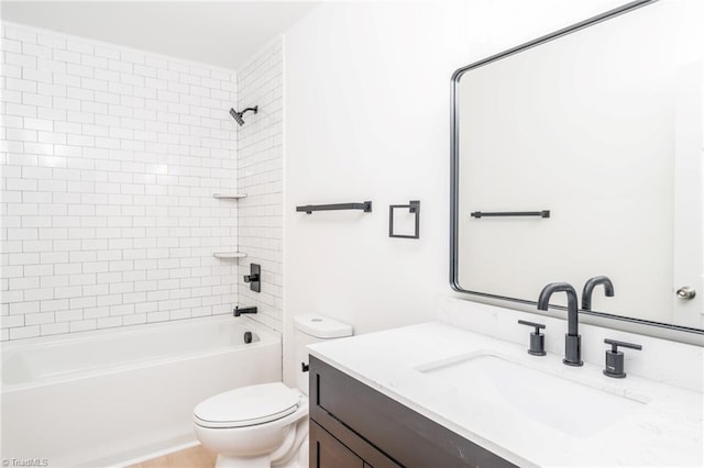4114 Rose Lake Dr, Greensboro, NC 27407 - full bathroom featuring vanity, toilet, and tiled shower / bath