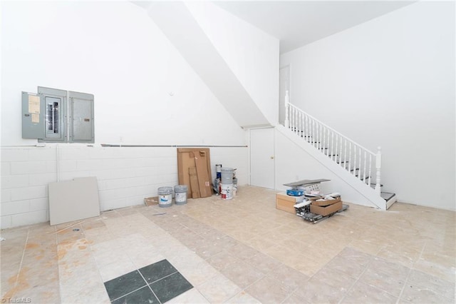 4114 Rose Lake Dr, Greensboro, NC 27407 - unfurnished living room featuring electric panel