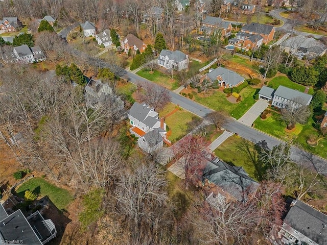 bird's eye view featuring a residential view