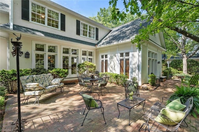 2792 Fieldwood Ct, Winston-Salem, NC 27106 - view of patio with french doors