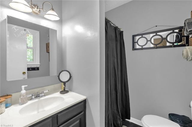 8194 Brotherstwo Rd, Colfax, NC 27235 - bathroom featuring vanity and a shower with curtain
