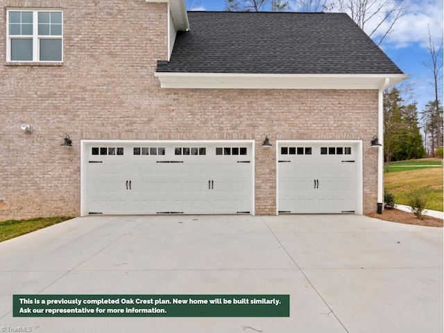 garage with driveway