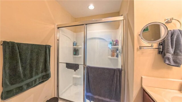 104 Tilleys Grove Dr, Kernersville, NC 27284 - full bath featuring a stall shower and vanity