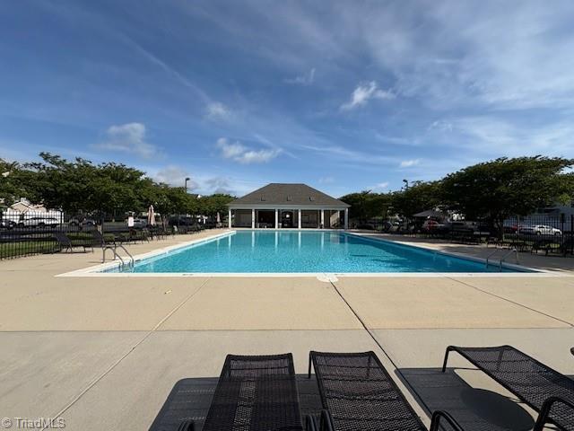 104 Tilleys Grove Dr, Kernersville, NC 27284 - community pool with a patio area
