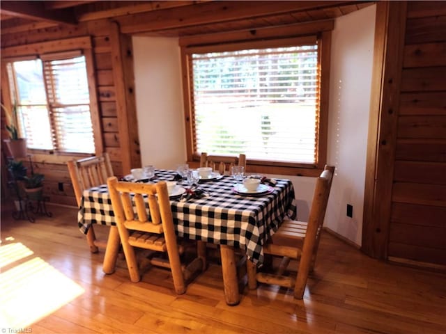 dining area featuring light hardwood / wood-style floors