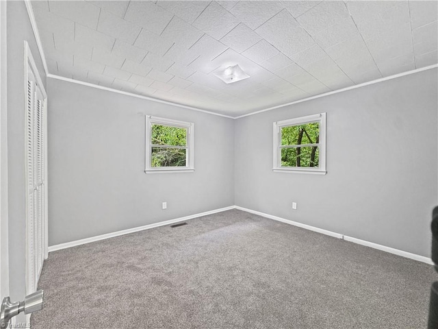 964 Mountain View Rd, North Wilkesboro, NC 28659 - carpeted spare room with crown molding, healthy amount of natural light, and baseboards