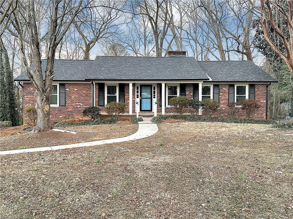 view of single story home