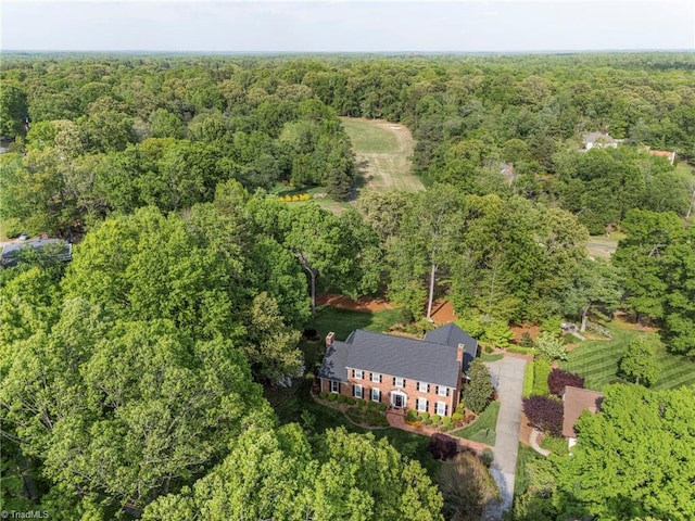 5001 Edinborough Rd, Greensboro, NC 27406 - birds eye view of property with a forest view