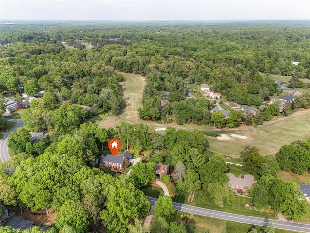 5001 Edinborough Rd, Greensboro, NC 27406 - drone / aerial view featuring a forest view