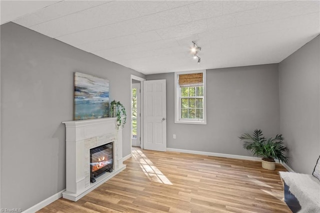 sitting room featuring light hardwood / wood-style floors