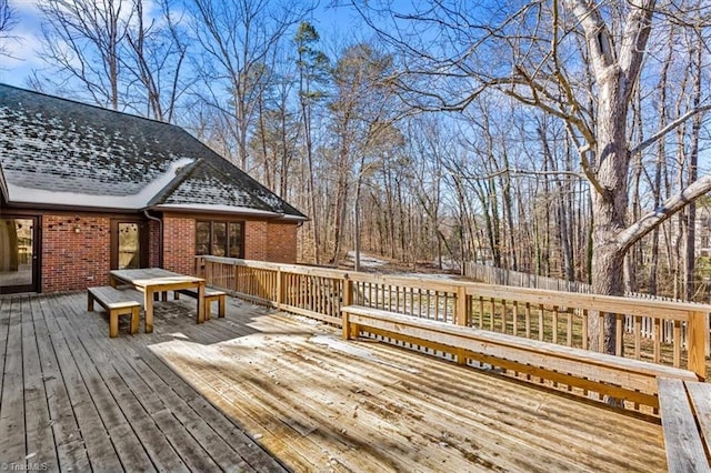 view of wooden deck