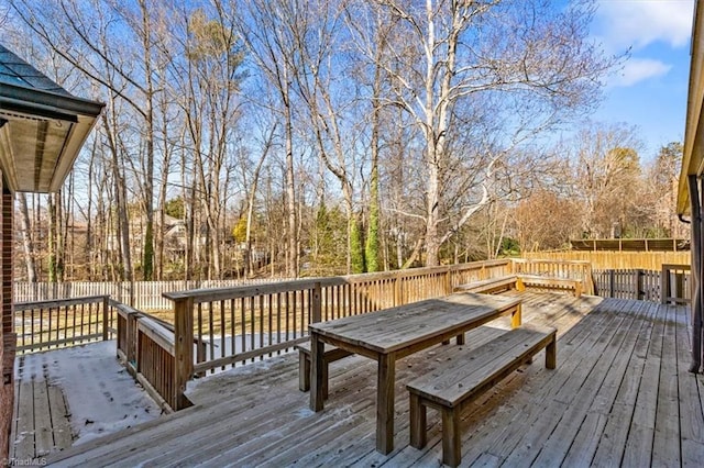 view of wooden terrace