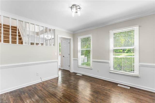 1556 Jubilee Trl, Kernersville, NC 27284 - empty room with wood finished floors and ornamental molding