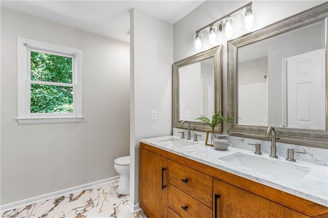 1556 Jubilee Trl, Kernersville, NC 27284 - full bath featuring marble finish floors and double vanity