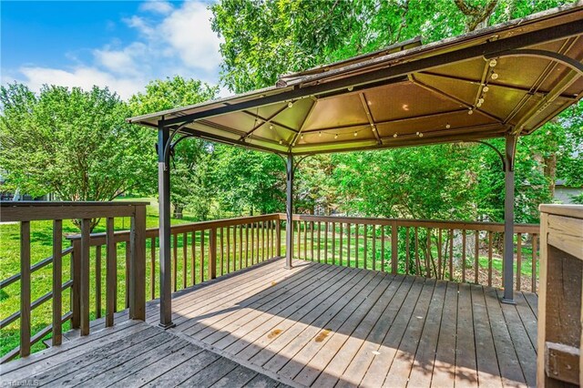 1556 Jubilee Trl, Kernersville, NC 27284 - wooden terrace featuring a gazebo
