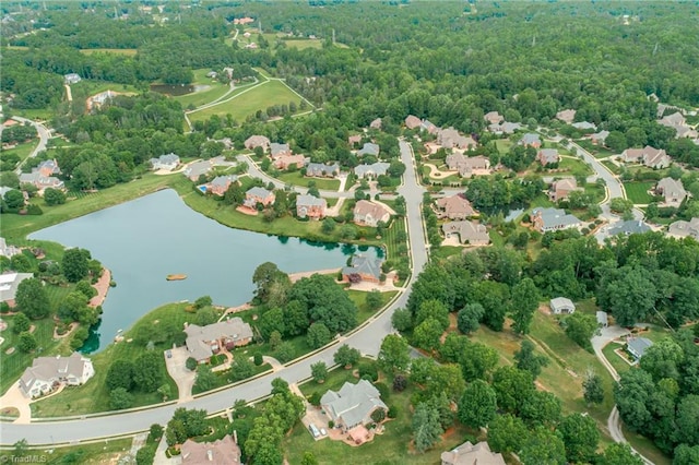 2809 Churchill Ct, High Point, NC 27262 - aerial view of property and surrounding area featuring a large body of water and nearby suburban area